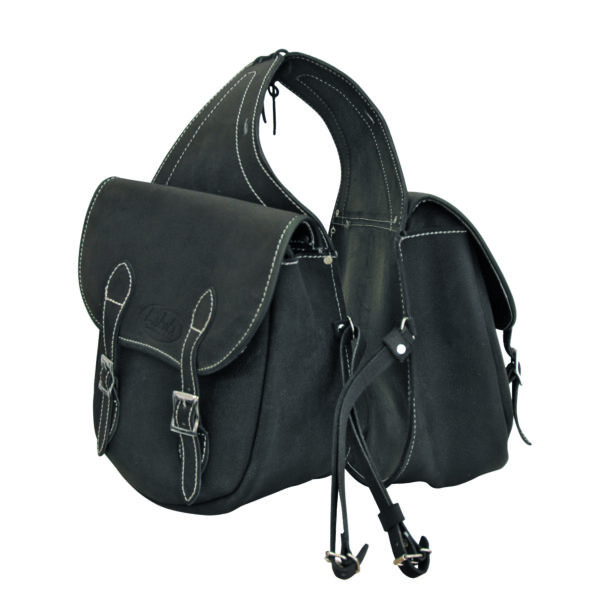 BISACCIA CUOIO SCAMOSCIATO 2 TASCHE