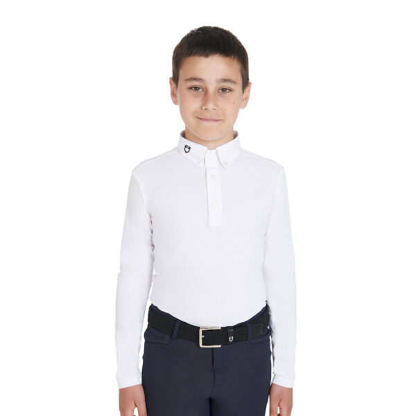 POLO BAMBINO MANICA LUNGA MODELLO AVETIS - immagine 2