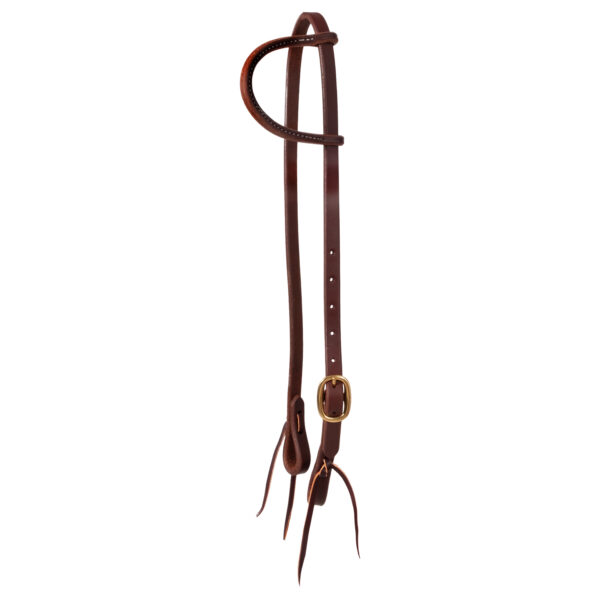 TESTIERA 1 ORECCHIO UNA FIBBIA OTTONE MADE IN USA POOL'S - immagine 2