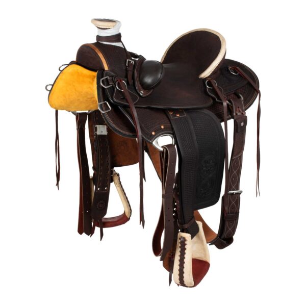 WOODEN TREE WESTERN WADE SADDLE W/GIRTH