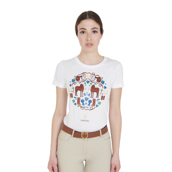 HORSE + SADDLE + BOOTS WOMAN T-SHIRT - immagine 2