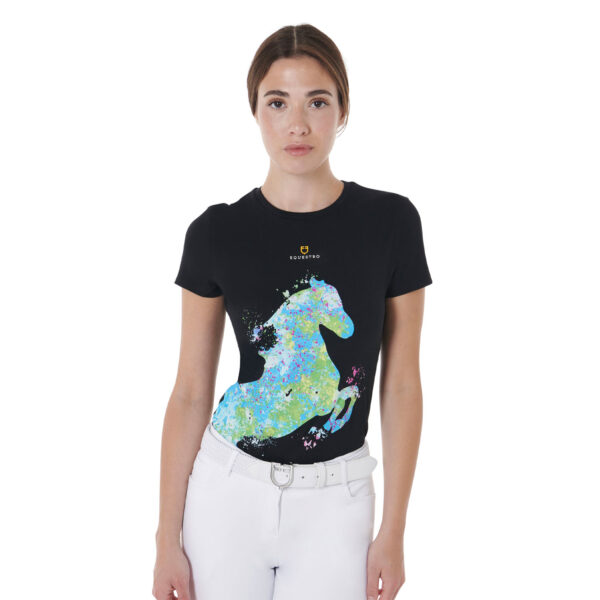 WOMEN'S SHINY HORSE COTTON T-SHIRT - immagine 2