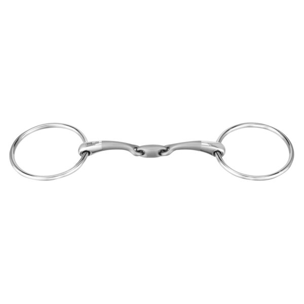 SATINOX LOOSE RING SNAFFLE 14 MM DOUBLE JOINTED STAINLESS STEEL - immagine 2