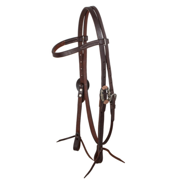 WESTERN FANCY GERMAN SILVER BUCKELS BRIDLE - immagine 2