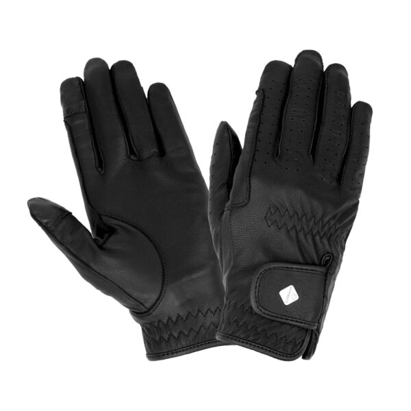 CLASSIC LEATHER RIDING GLOVES BLACK - immagine 2