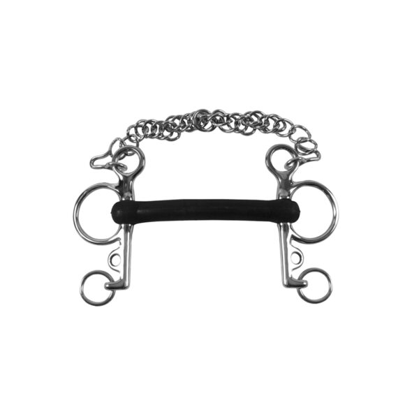 PELHAM INOX INTERO ASTE CORTE GOMMA RIGIDA - immagine 2